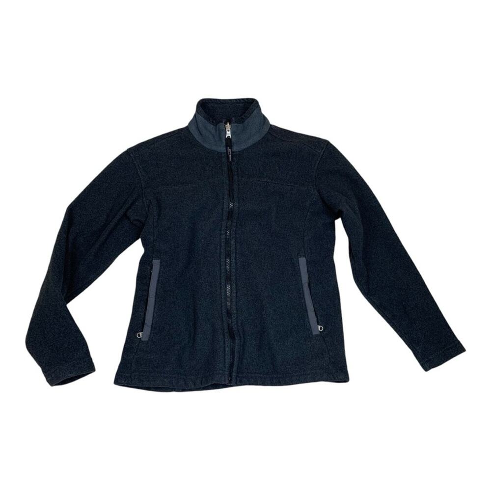 Patagonia women's small synchilla fleece zip up jacket flaw blue gorp hiking